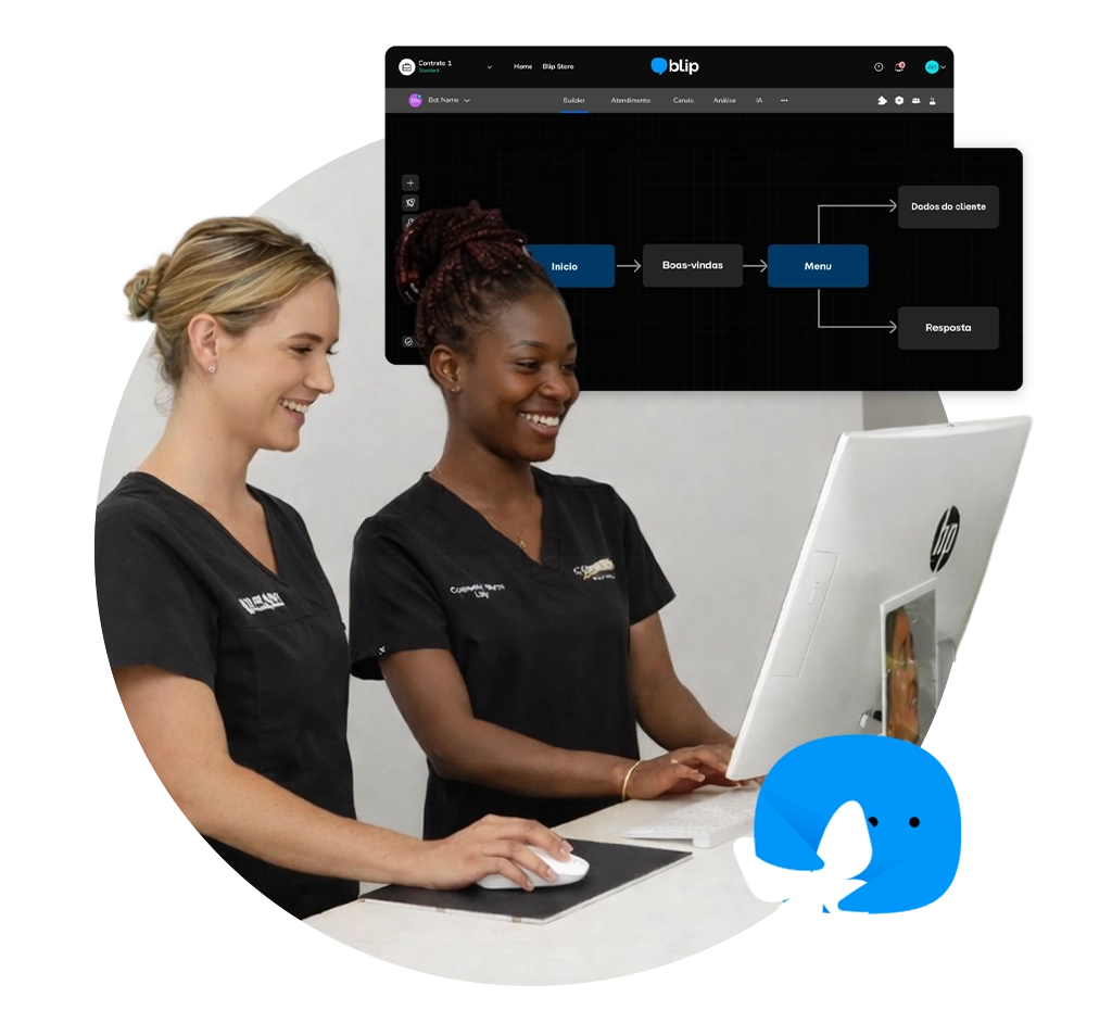 Automação para clínicas de estética com Blip